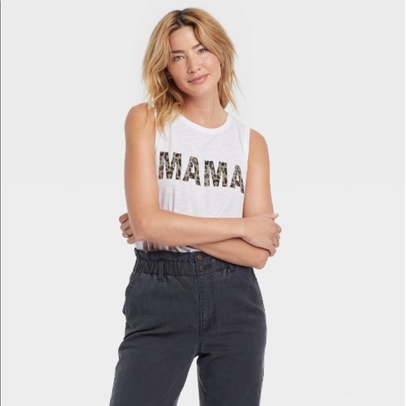 GRAYSON THREADS 'Mama' Graphic Tank Top - White Leopard Print Size XL New - Picture 2 of 12